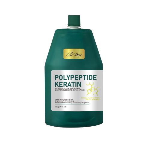 ZaiDoc Polypeptide Keratin Hair Mask – 2-in-1 Deep Conditioning & Repair Treatment for Dry Damaged Scorched Hair, Smooths Frizz, Strengthens & Nourishes, Natural Plant Extracts, All Hair Types, 250g/8