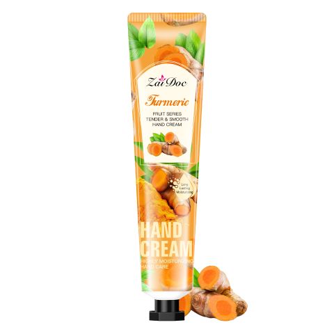 ZaiDoc Turmeric Hand Cream – 98% Natural Extract, Highly Moisturizing & Nourishing, Repairs Dry Rough Cracked Hands, Non-Greasy Fast Absorption, 30g