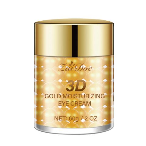 ZaiDoc 3D Gold Moisturizing Eye Cream – Caffeine & Peptides Formula, Lifts & Firms Delicate Eye Area, Fades Dark Circles, Reduces Puffiness & Eye Bags, Smooths Fine Lines & Wrinkles, 60g/2oz