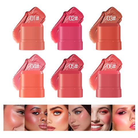 MEIDIAN Dewy Cheek & Lip Multi Balm – 3-in-1 Cream Blush, Eyeshadow & Lipstick, Buildable Color for Cheeks, Eyes & Lips, Natural Dewy Glow, Easy Application, 6 Shades Available, 10g/0.35oz
