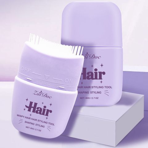 ZaiDoc 2-in-1 Wispy Hair Styling Tool with Built-in Comb – Tames Flyaways, Broken Hair & Stray Ends, Smooths Frizz, Non-Greasy Natural Finish, Portable Hair Finishing Stick, 80g/2.7oz