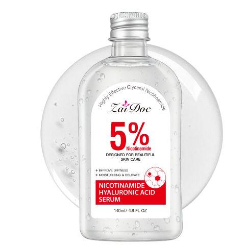 ZaiDoc 5% Niacinamide Hyaluronic Acid Serum – Deep Moisturizing & Brightening Essence, Improves Dryness & Flaking, Balances Oil-Water, For Face & Body, 140ml/4.9oz