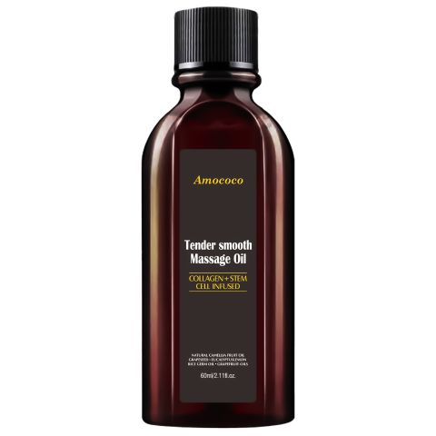 Amococo Tender Smooth Massage Oil – Collagen + Stem Cell Infused Anti-Cellulite Firming Oil, Smooths & Tones Skin, Reduces Cellulite Appearance, Deeply Nourishes & Hydrates, Non-Greasy Quick Absorptio