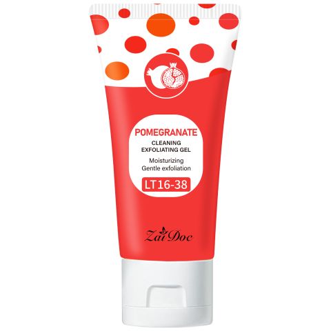 ZaiDoc Pomegranate Cleaning Exfoliating Gel – Gentle Face & Body Exfoliator, Deep Cleans Pores, Removes Dead Skin & Keratin, Moisturizing Formula, Suitable for All Skin Types