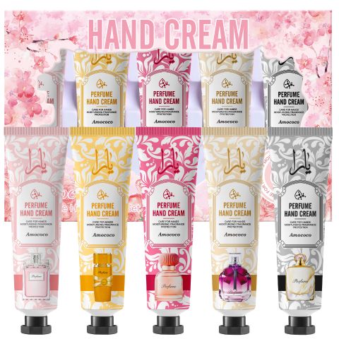 Amococo Perfume Hand Cream – Long-Lasting Moisturizing & Nourishing Hand Care, Lightweight Non-Greasy Formula, Fast Absorbing, Delicate Fragrance, Travel-Friendly Size