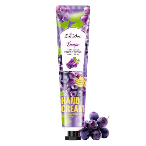 ZaiDoc Grape Fruit Series Hand Cream – 98% Natural Extract, Highly Moisturizing & Nourishing, Repairs Dry Rough Cracked Hands, Long-Lasting Hydration, Non-Greasy Fast Absorption