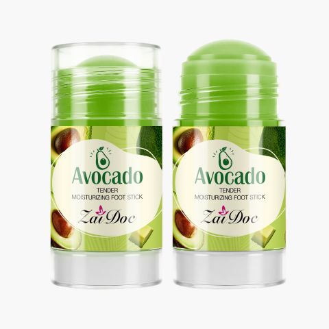 ZaiDoc Avocado Moisturizing Foot Stick – Cracked Heel Repair Balm, Deeply Nourishes Dry & Rough Skin, Softens & Repairs Cracked Feet, Non-Greasy Fast Absorption, For All Skin Types, 40g