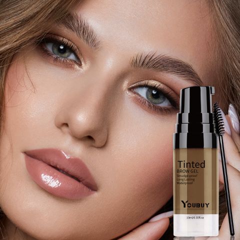 YouBuy Tinted Brow Gel – Waterproof & Smudge-Proof Long-Lasting Brow Mascara, Natural Defined Brows, 4 Shades Available, Includes Brow Brush & Swabs, 10ml/0.35fl.oz