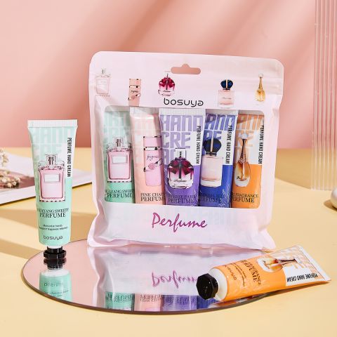 bosuya 5-Piece Perfume Hand Cream Set – 5 Luxury Fragrances, Long-Lasting Moisturizing & Nourishing, Non-Greasy, Gift Box, 30g x 5