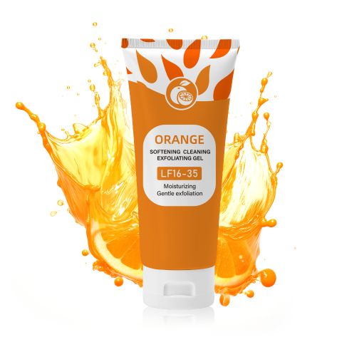 Amococo Orange Softening Cleansing Exfoliating Gel – Gentle Face & Body Exfoliator, Removes Dead Skin & Blackheads, Deep Cleans Pores, Moisturizing Formula, Smooths Rough Skin