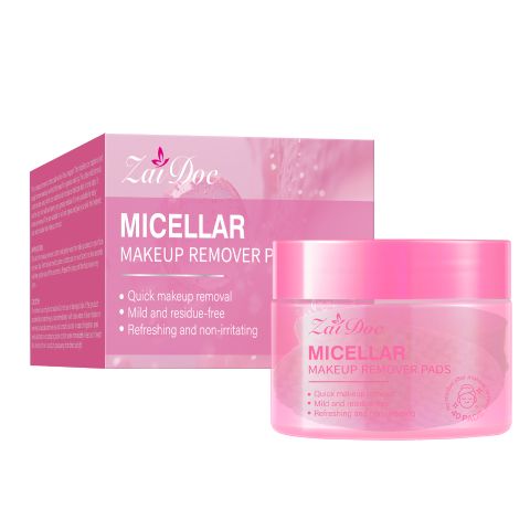 ZaiDoc Micellar Makeup Remover Pads – 40 Count, Quick Makeup Removal, Mild & Residue-Free, Refreshing & Non-Irritating, Suitable for All Skin Types