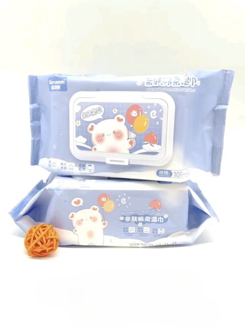100-Count Skin-Friendly Baby Wipes – Hypoallergenic & Alcohol-Free, Ultra-Soft Cotton Wipes, Gentle Daily Cleansing for Face, Hands & Body, Moisturizing Formula