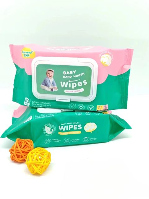 Xinrunmei Baby Hand & Mouth Wipes – 80 Count, Soft & Skin-Friendly, Long-Lasting Hydration, Sensitized Formula, Gentle for Newborns & Toddlers