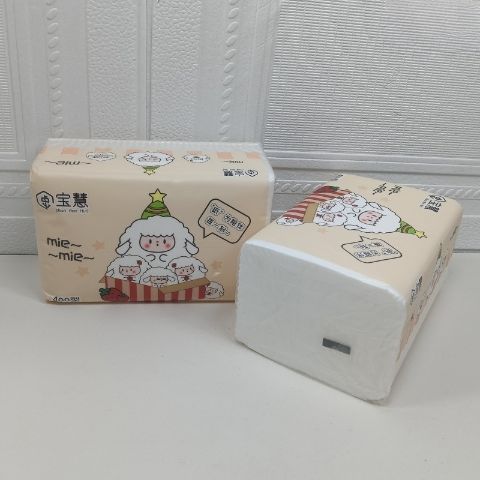 Baohui Lamb Facial Tissue – 400 Sheets, Soft & Durable, 100% Virgin Wood Pulp, Gentle on Sensitive Skin, Ideal for Home, Office & Family Daily Use