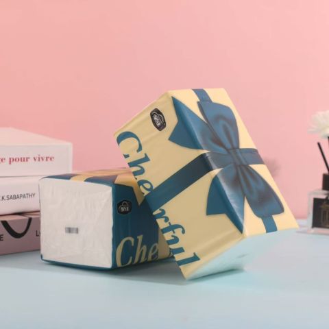 Bowknot Design Facial Tissues – Soft & Durable, Gentle on Skin, Ideal for Home, Office & Travel