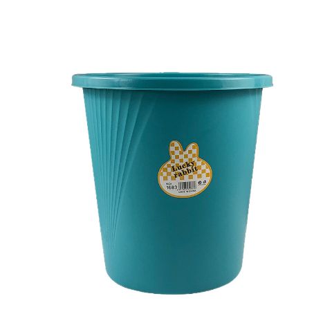 Lucky Rabbit Striped Colorful Trash Can – Thicker PP Material, Sturdy & No Deformation, Compact Design Does Not Take Up Space, 24cm Height, 25cm Diameter, Loose-Mouth Large Capacity, Mixed Colour Ship