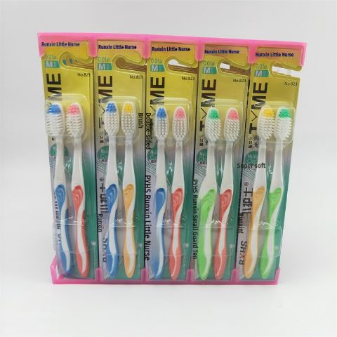 Runxin Xiaohushi 2-Pack Toothbrush – Ultra-Fine 0.01mm Soft Bristles, Gentle on Gums, Effective Cleaning, Ideal for Daily Oral Care, Family Use