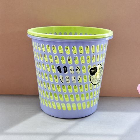 Fashion Perforated Trash Bin - Thickened Plastic Waste Basket for Bathroom, Bedroom & Office, Breathable Garbage Bin, Lightweight & Easy to Clean