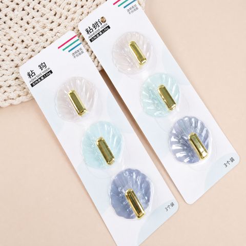 Luxury Style Self-Adhesive Hooks 3 Pcs 5601 - Elegant Seamless Wall Hooks No Drill, Strong Removable Sticky Hooks for Bathroom & Entryway