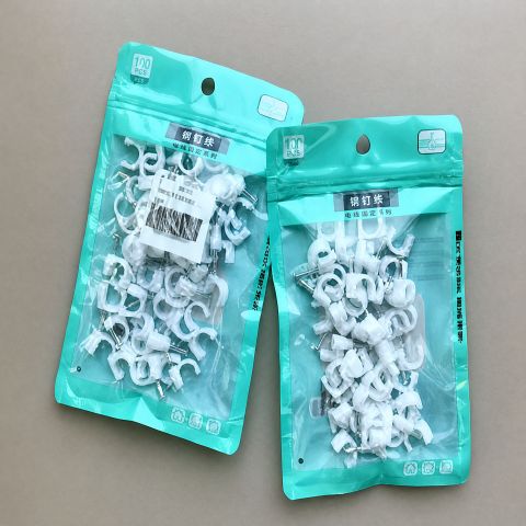 Cable Clips 10mm Large K-966 - Wire Organizer Clips with Nails for TV, Computer & Home, Strong Fixing Cable Holder, Pack of Many