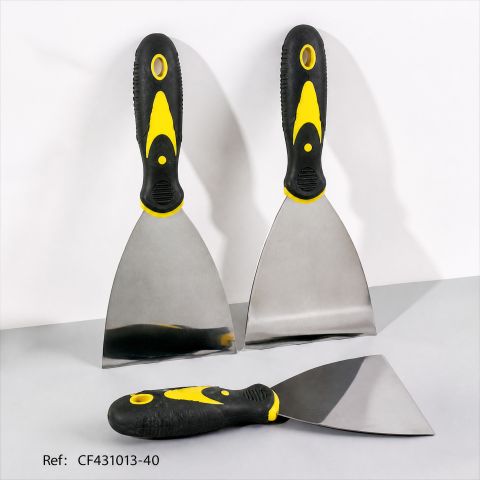 Putty Knife 4 Inch Scraper - Double Color Handle Flexible Blade for Filling, Scraping & Smoothing, Home Repair & Painting Tool