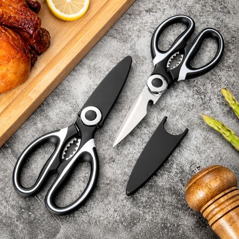 Professional Two-Color Panda Kitchen Scissors Heavy Duty Stainless Steel Food Shears