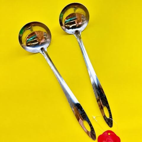Shanshufu 7cm Wide Stainless Steel Soup Spoon Large Deep Bowl Ladle for Household Use