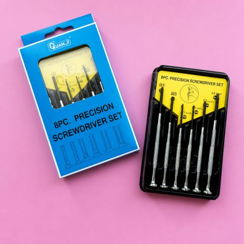 6-Piece Precision Screwdriver Set in Carry Case Repair Kit for Eyeglasses Watches and Electronics