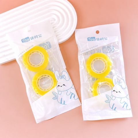 2-Roll Set Clear Adhesive Packing Tape High Strength Sealing Tape for Shipping & Storage