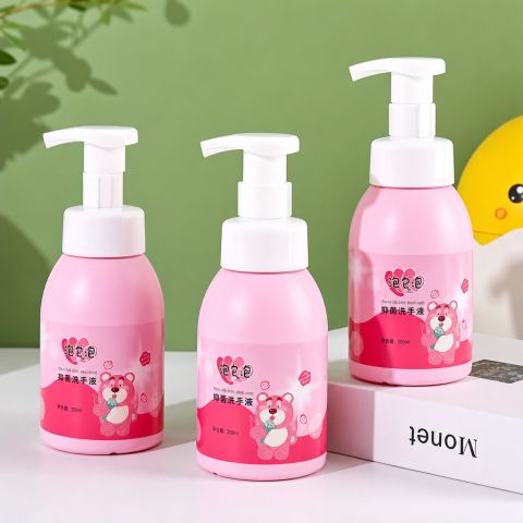 Bailanduo 300ml Little Pink Bear Foaming Hand Soap Nourishing Lather for Daily Hygiene