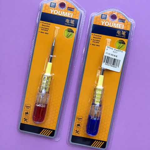 Professional Transparent Voltage Tester Pen Neon Light Circuit Tester Screwdriver