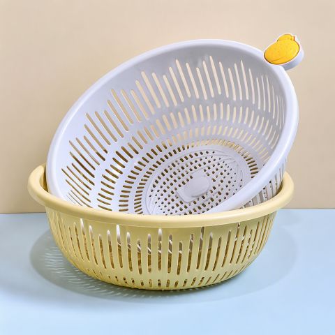Creative Cactus-Style Double-Layer Vegetable Drainage Basket Multi-functional Kitchen Colander and Storage Bowl