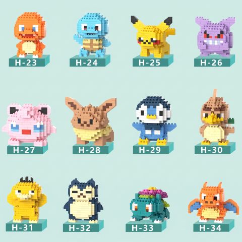 Pokémon Collection Mini Nano Building Blocks Sets Pikachu Charizard Collectible Figures