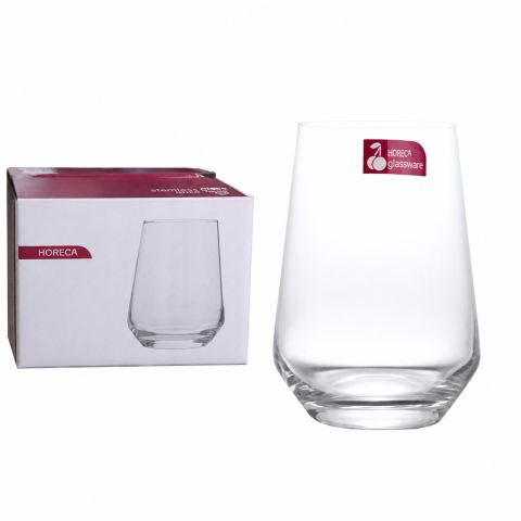 Clear Cold-Cut Glass Tumbler with Thick Base