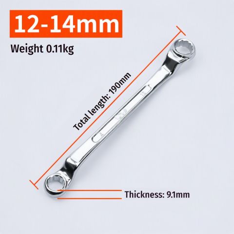 12mm-14mm Heavy-Duty Double-Ended Offset Wrench Metric Mechanical Repair Tool