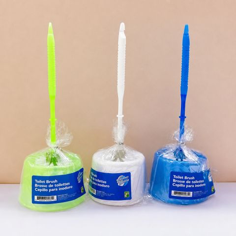 Toilet Brush Set with Long Handle and Floor Holder