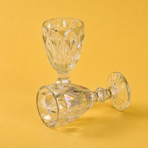 XC Diamond Pattern Goblet B 55ml Decorative Glass Cup