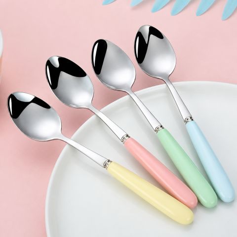 Macaron Medium Pointed Spoon with Pastel Colored Handle
