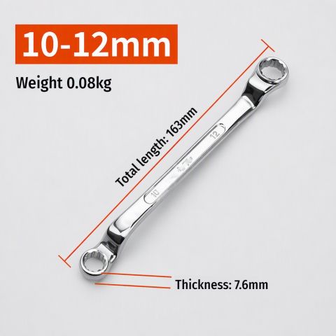 10mm-12mm Double-Ended Offset Wrench Precision Metric Spanner for Maintenance
