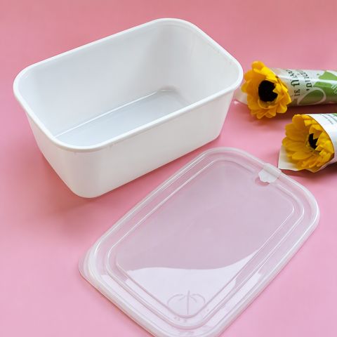Yidele 1002-1 Rectangular Airtight Fridge Storage Box Clear Food Prep and Organization Container