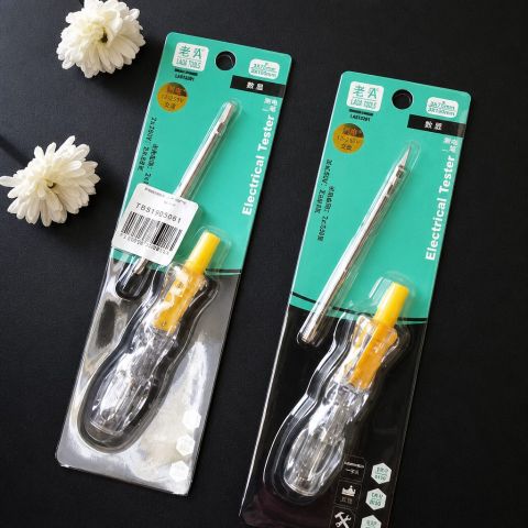 Two-Way Electrical Tester with Clear Test Body and Retail Package